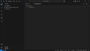 Screenshot that shows how to create a print statement