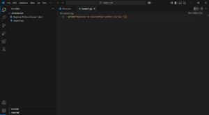 Screenshot that shows how to run code